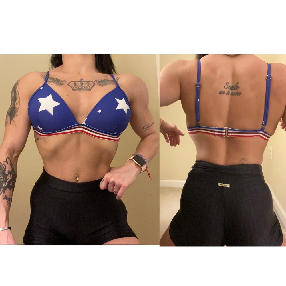America Bikini Top Women's - Size: M ( 7-9 )